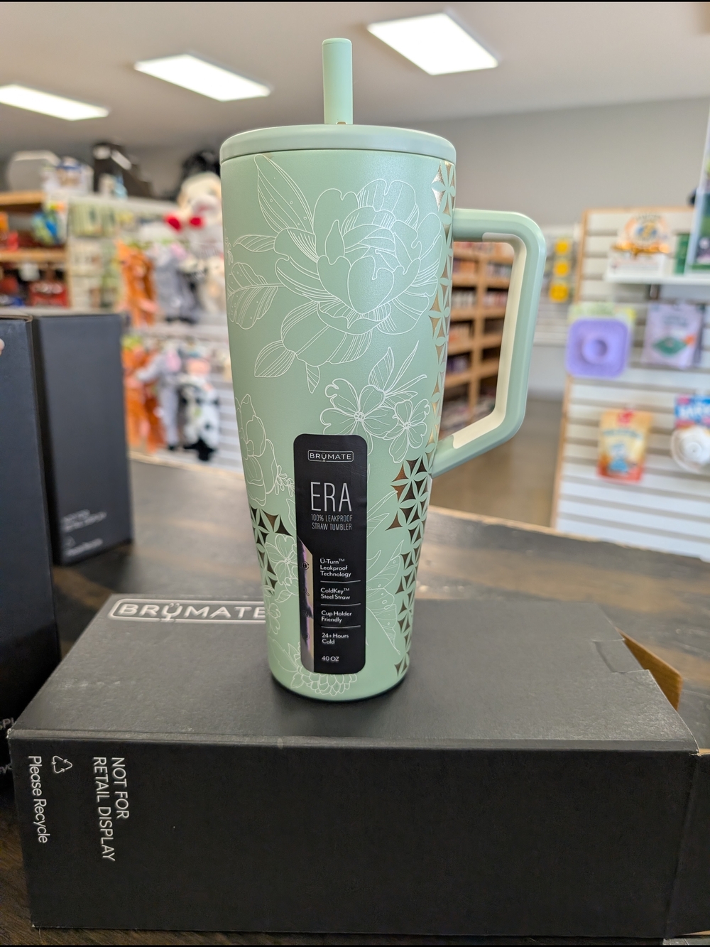 ERA 40oz Golden Bloom Insulated Tumbler with Straw